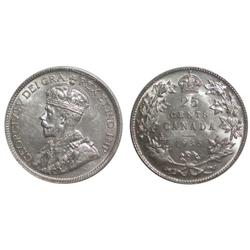 1935 Canada Twenty-Five Cents-ICCS AU50