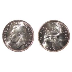 1952LR Canada Twenty-Five Cents-ICCS MS64