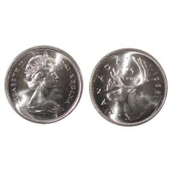 1968 Canada Twenty-Five Cents-ICCS MS65