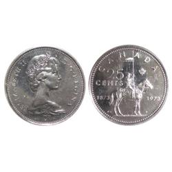 1973LB Canada Twenty-Five Cents-PCGS PL66