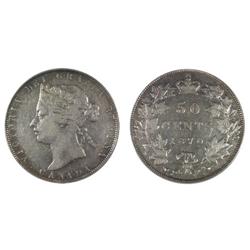 1870NoLCW Canada Fifty Cents-ICCS VG8