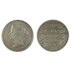 1871 Canada Fifty Cents-ICCS VG10