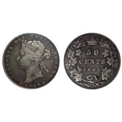 1881H Canada Fifty Cents-ICCS F15
