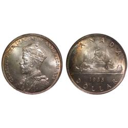 1935 Canada One Dollar-PCGS MS63