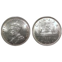 1935 Canada One Dollar-PCGS MS64