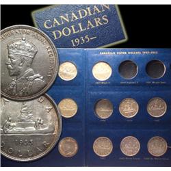 1935-57 Canada One Dollar Set