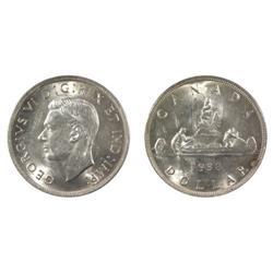 1938 Canada One Dollar-ICCS MS60