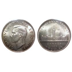 1939Dbl.HP Canada One Dollar-ICCS MS63