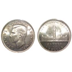 1939 Canada One Dollar-ICCS MS65