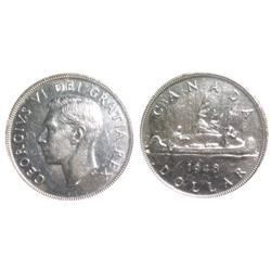 1948 Canada One Dollar-ICCS AU50