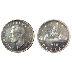 1952NWL Canada One Dollar-ICCS PL65Cameo