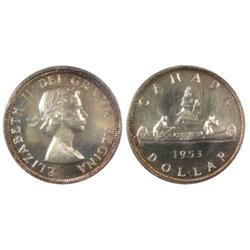 1953SF Canada One Dollar-ICCS PL63Cameo