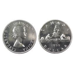 1959 Canada One Dollar - ICCS PL65Cameo