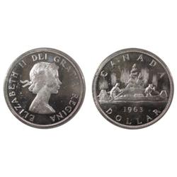 1963 Canada One Dollar-ICCS MS63UHC