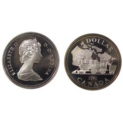 1981Silver Canada One Dollar-ICCS PF68UHC