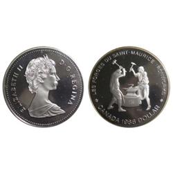 1988 Silver Canada One Dollar-ICCS PF68UHC