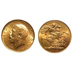 1913c Canada Gold Sovereign-PCGS MS62