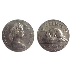 1980 Canada 5 Cent Mint Error-PCGS MS63