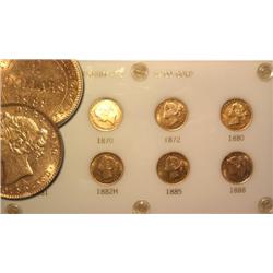 1865-1888 Newfoundland $2 Gold Set