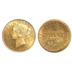 1870Dot Newfoundland $2 Gold-PCGSAU53