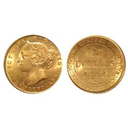 1882H Newfoundland $2 Gold-PCGS MS63