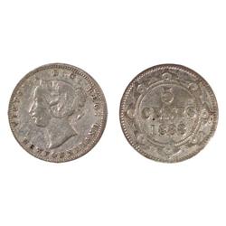1888 Newfoundland Five Cents-ICCS F15