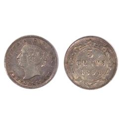 1894 Newfoundland Five Cents-ICCS VF20