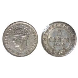 1946c Newfoundland Five Cents - EF