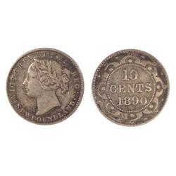 1890H Newfoundland Ten Cents-ICCS VF20