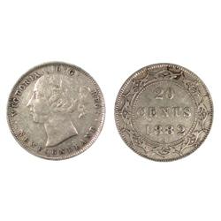 1882 Newfoundland Twenty Cents-ICCS VF20