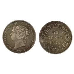 1872H Newfoundland Fifty Cents-ICCS F15