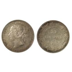 1882H Newfoundland Fifty Cents-ICCS VF20