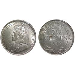 1919c Newfoundland Fifty Cents-AU