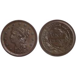 1853 USA Large Cent-PCGS MS63BN