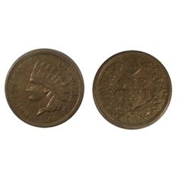 1860 USA 1cent-ICCS EF45Cleaned