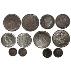 1817-1895 Great Britain Misc. Silver Coins
