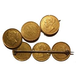 Newfoundland $2 Gold Love Token Brooch