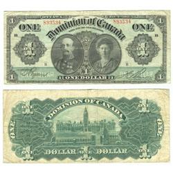 1911 Dominion of Canada $1-F/VF