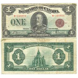 1923 Dominion of Canada $1- Fine