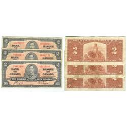 1937 Bank of Canada $2's-VG