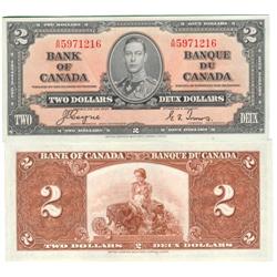 1937 Bank of Canada $2-EF+