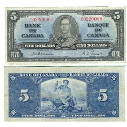 1937 Bank of Canada $5-CCGS F15