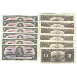 1937 Bank of Canada $10's-VF