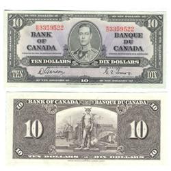 1937 Bank of Canada $10-Unc