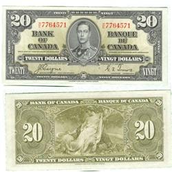 1937 Bank of Canada $20-EF+