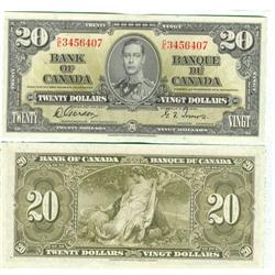 1937 Bank of Canada $20-Unc