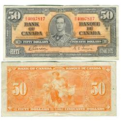 1937 Bank of Canada $50 - Fine
