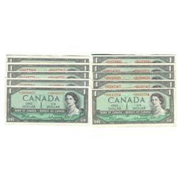 1954 Bank of Canada *$1's -F/EF