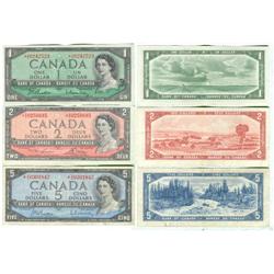 "1954 Bank of Canada *$1,*$2, *$5"