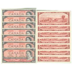 1954 Bank of Canada $2's-Unc